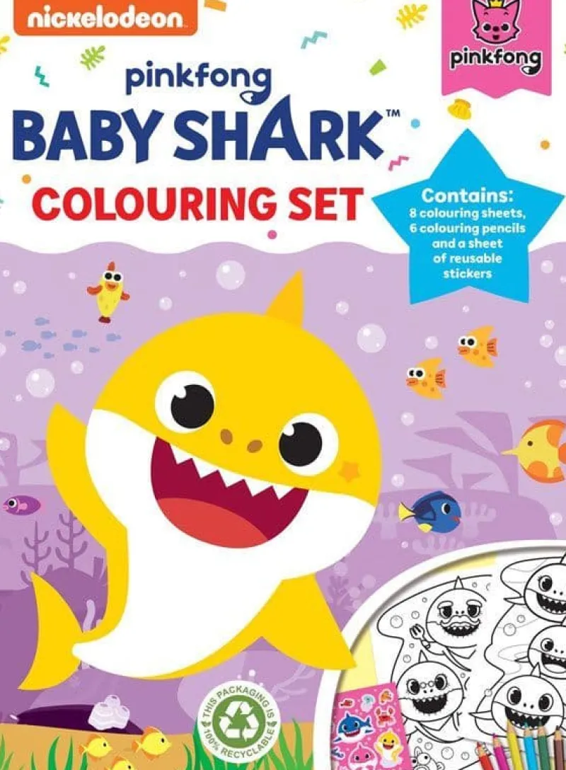 baby_shark_colouring_set_0.webp Art and Crafts Baby Shark Colouring Set Outlet