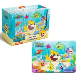 Games and Puzzles Baby Shark Wooden Peg Puzzle Clearance