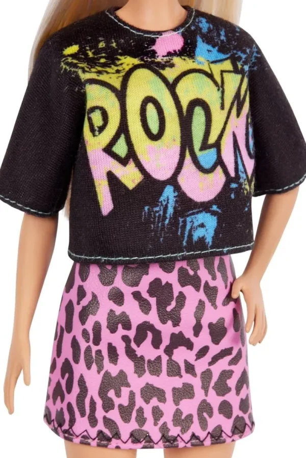 Barbie Fashionistas Blond Hair with Rock Tee and Skirt Fashion
