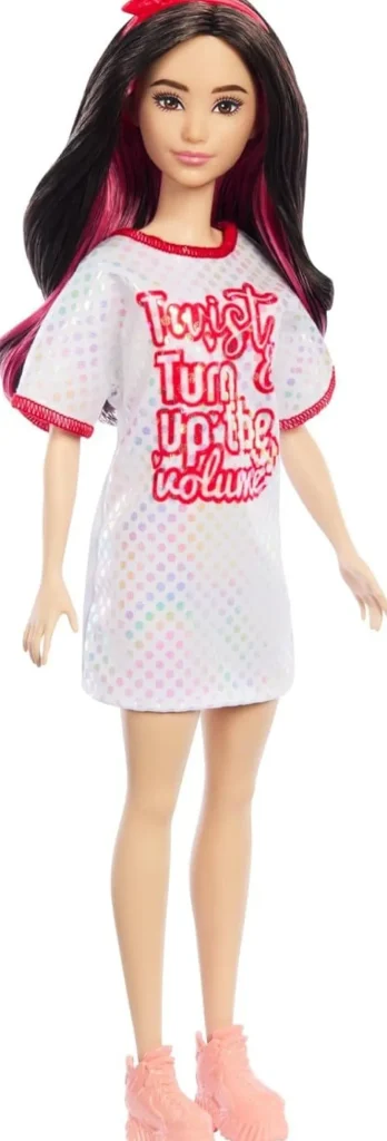 Barbie Fashionistas Doll 214 Black Wavy Hair with Twist n Turn Dress Discount