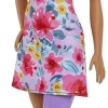 Barbie Fashionistas Doll Pink Hair Off-Shoulder Floral Dress Sunglasses Prosthetic Leg Best