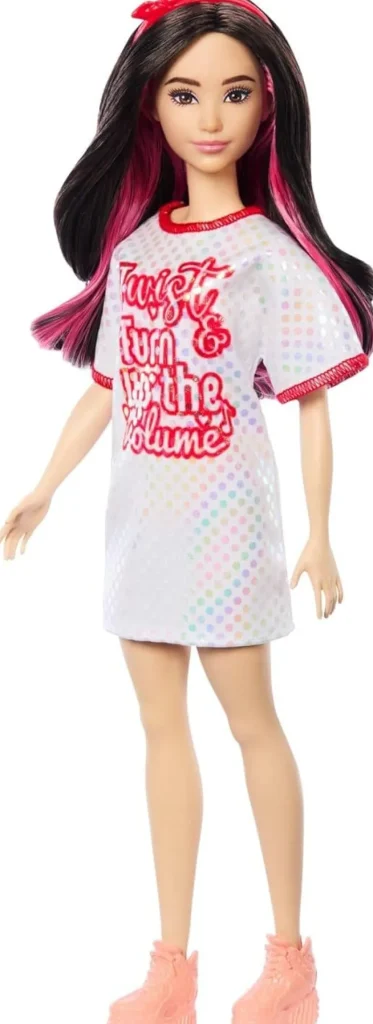 Barbie Fashionistas Doll 214 Black Wavy Hair with Twist n Turn Dress Discount