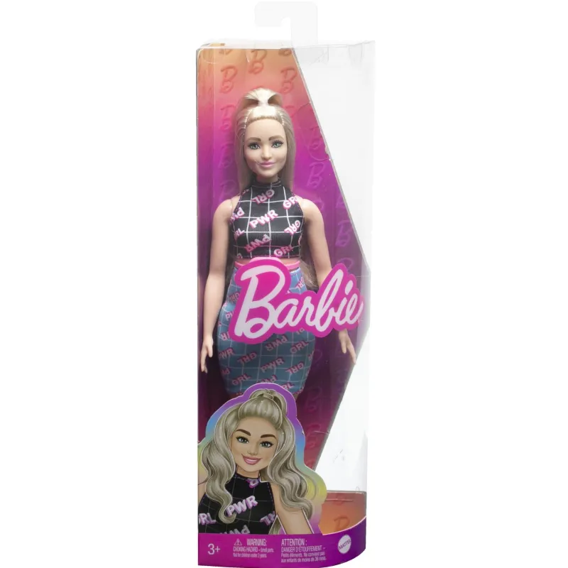 barbie_fashionistas_doll__3-4.webp Barbie Fashionistas Doll - Curvy Blonde in Girl Power Outfit Sale