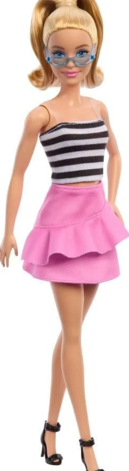 Barbie HRH11 Fashionistas Blonde Doll with Striped Top New