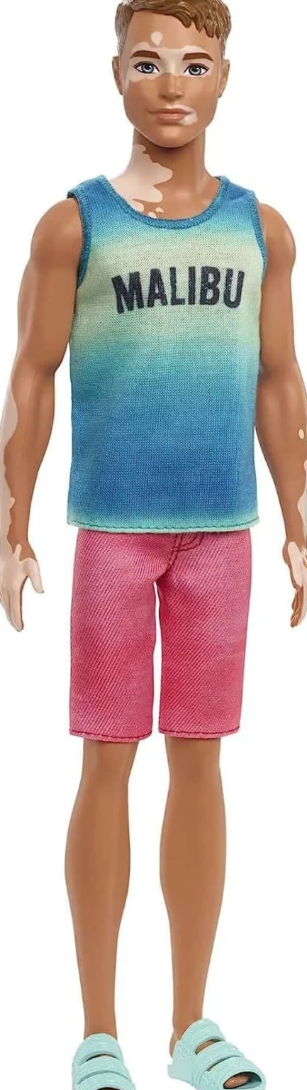 Barbie Ken Fashionistas Doll Brown Cropped Hair Vitiligo Outlet