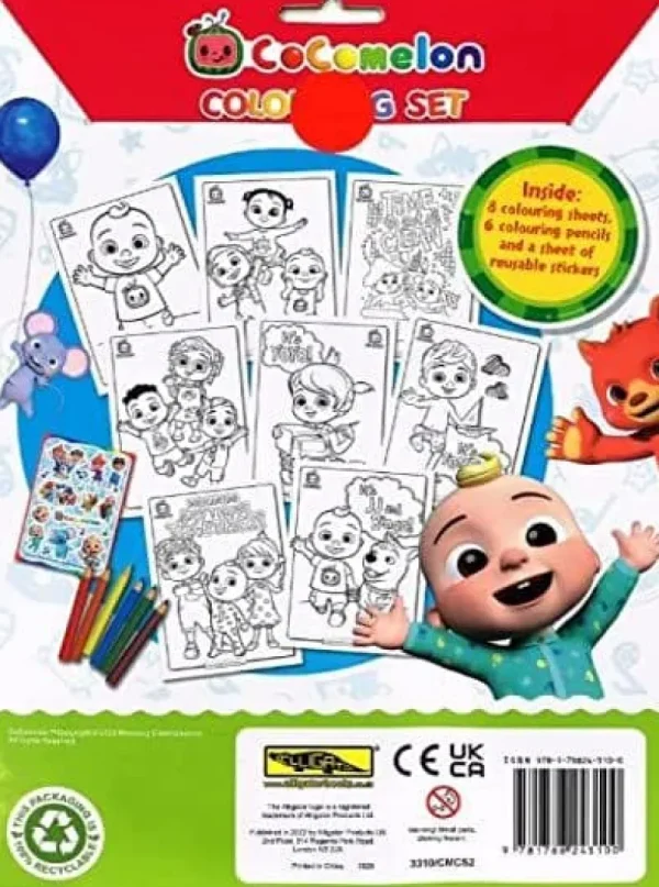 Cocomelon Colouring Set New