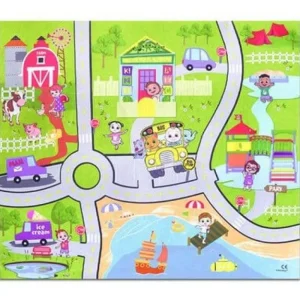 Cocomelon Felt Playmat Set Inc Bus Vehicle Hot