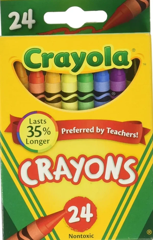 Crayola 24 Count Box of Crayons Non-Toxic Outlet