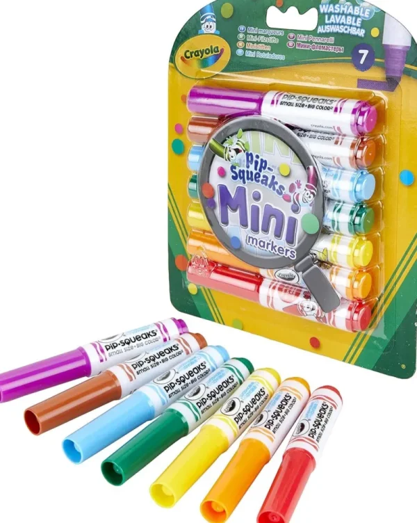 Crayola Pip-Squeaks Mini Washable Felt Tip Pens 7 Pack New