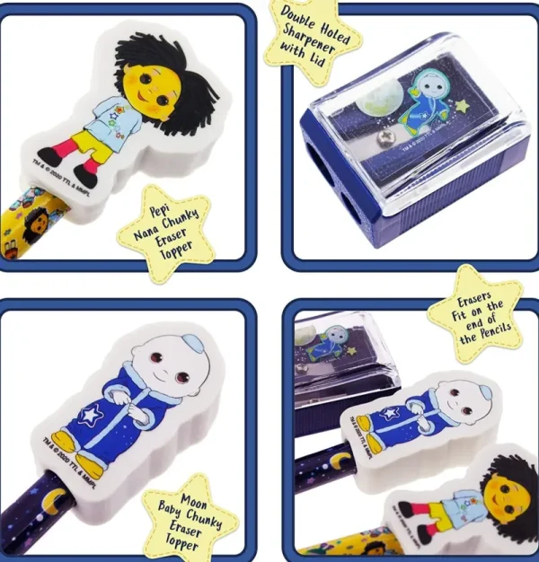 Moon and Me - Chunky Eraser and Pencil Set Discount