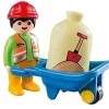 Playmobil 6961 Worker with Wheelbarrow Hot