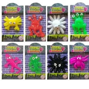 Fun Stationery/Gags and Jokes Sticky Slimy Creatures Assortment Pack of 4 Discount