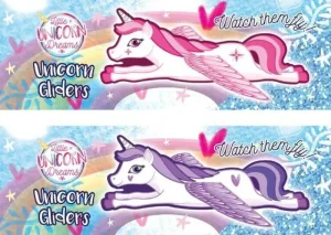 Fun Stationery/Gags and Jokes Unicorn Flying Plane Gliders Party Bag Fillers Pack of 4 Hot