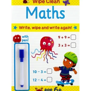 Art and Crafts Wipe Clean Maths - Age 6 Plus New